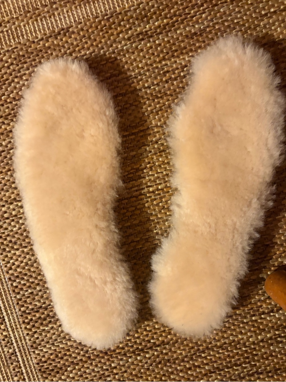 UGG Pink Shearling Insoles with Cream Fur Trim
